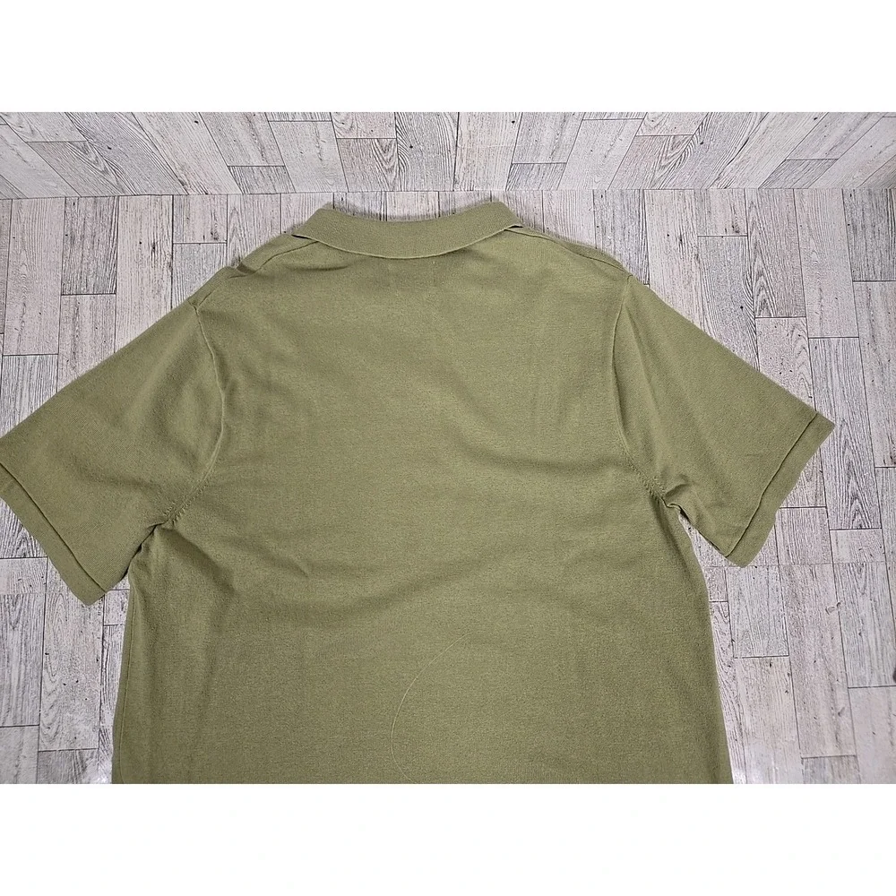 Levi's Mens Sweater Polo XL Sage Green Collared Shirt Sleeve NEW